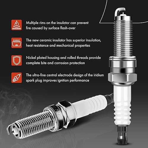 Miniatura 5 de A-Premium Juego de 6 bobinas de encendido y bujías de iridio compatibles con Jeep Grand Cherokee 2016-2018 Wrangler Dodge Durango Chrysler Pacifica