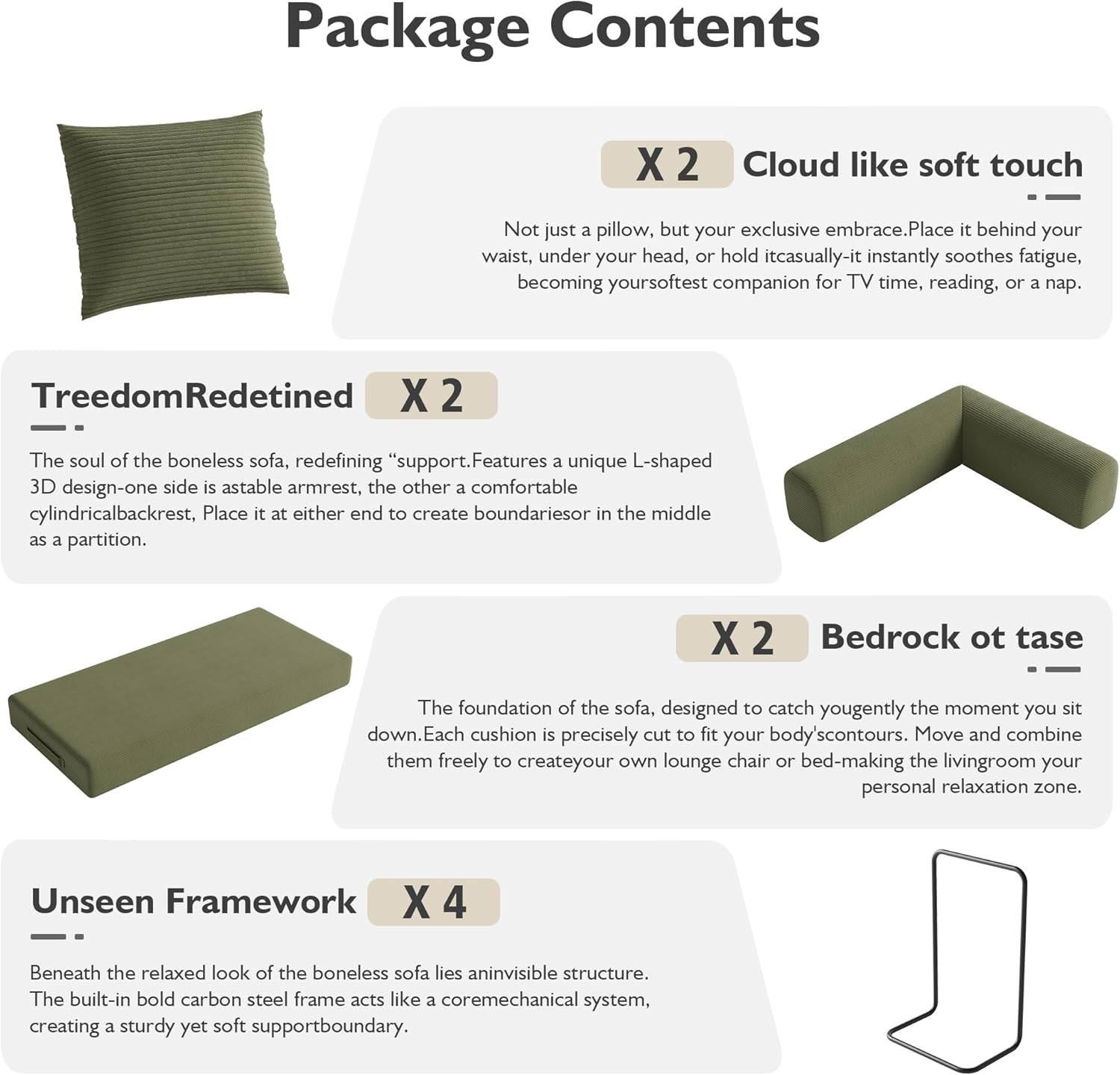 59in Convertible Sofa Bed, Corduroy Boneless Couch Bed, Futon Sleeper Sofa Pull Out Bed, Foldable Couch for Living Room Apartment, No Assembly Required