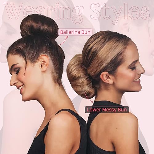 Miniatura 6 de HOOJIH Moño desordenado, moño con cordón elástico, pieza de pelo despeinado, 1 pieza de moño suelto, extensión de moño completo, 2.16 onzas,