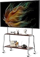 Vista 1 de Carrito móvil para TV con caballete, soporte rodante para pantallas planas LCD LED OLED de 32 a 75 pulgadas, soporte de piso portátil de acero