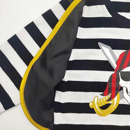 Miniatura 5 de Toddler Kids Baby Boys Halloween Pirate Costumes Outfit with Hat, Children's Buccaneer Captain Clothes with Headpiece