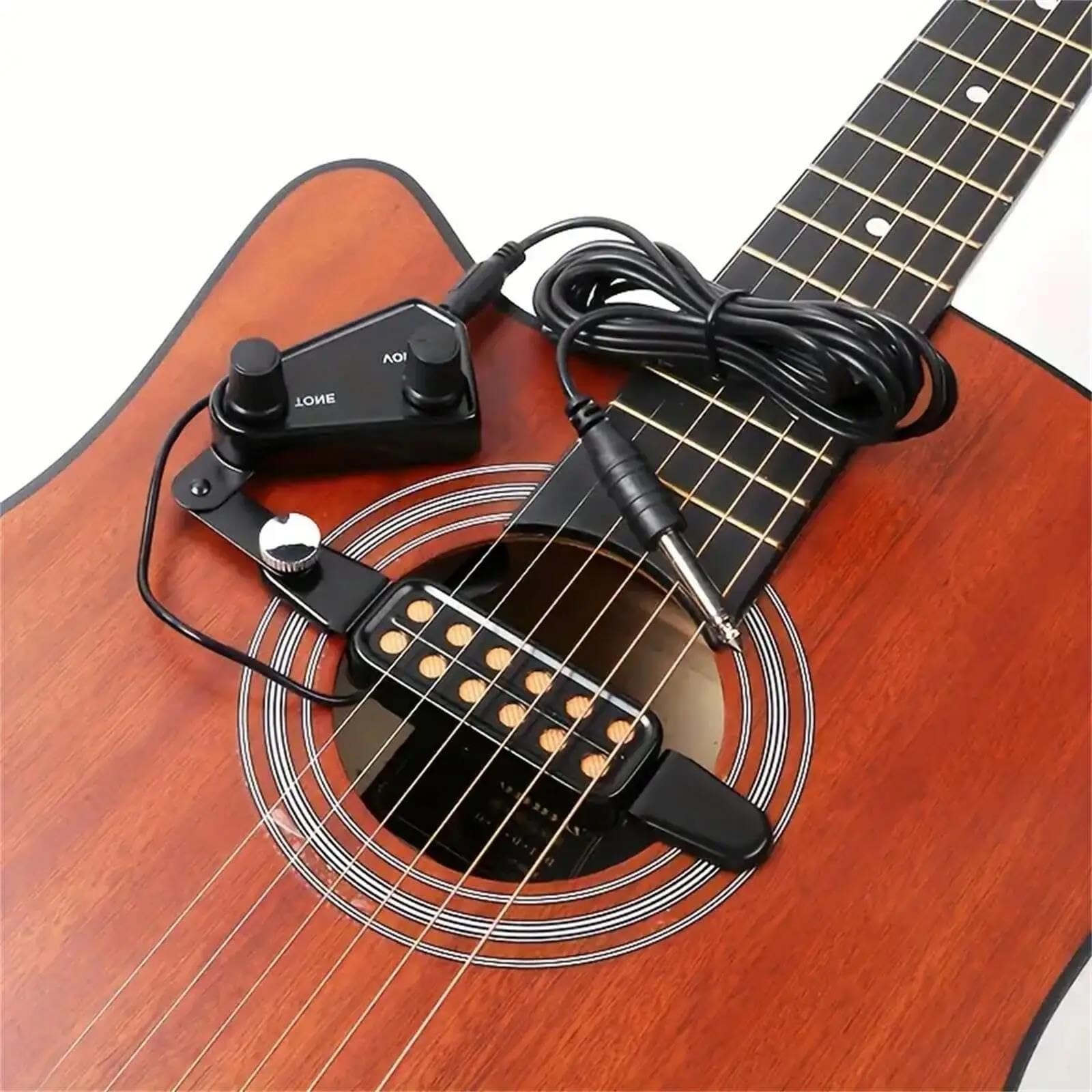 Pickup Per Chitarra Acustica Pickup Per Chitarra Acustica Trasduttore Magnetico A 12 Fori Per Un Suono Migliorato Manopole Di Volume E Tono Regolabili
