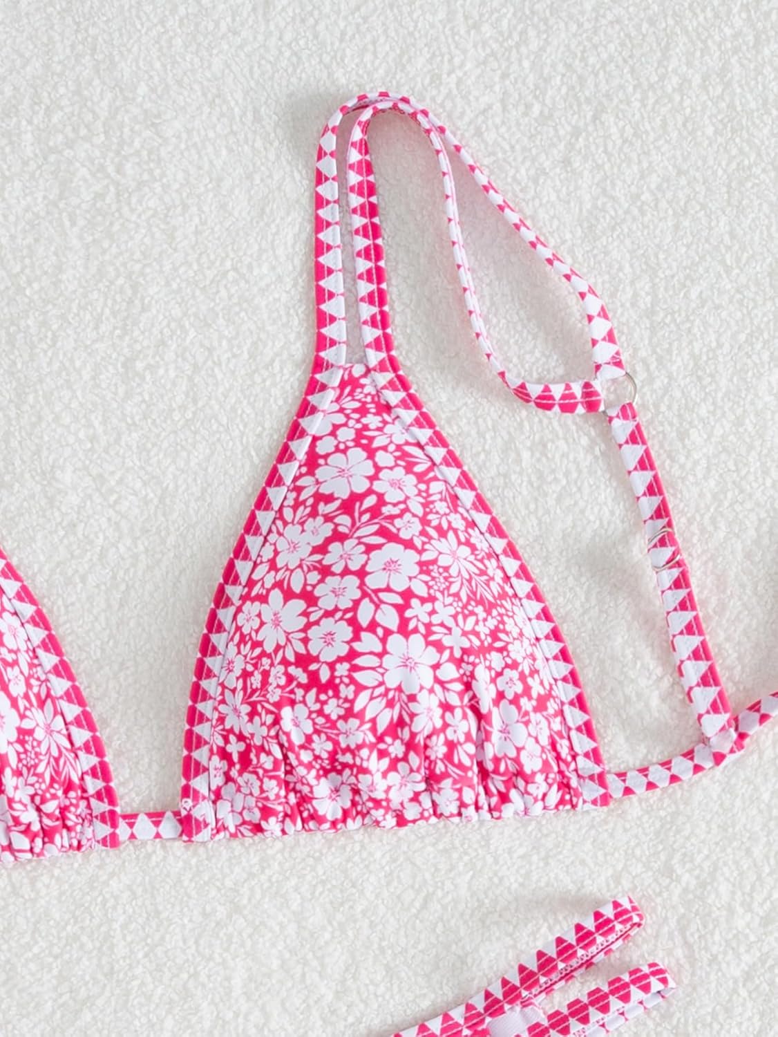 Fanuerg Women's Triangle Bikini Sets Floral Print Two Piece Swimsuit Strappy Swim Bathing Suits 2026 - Image 4