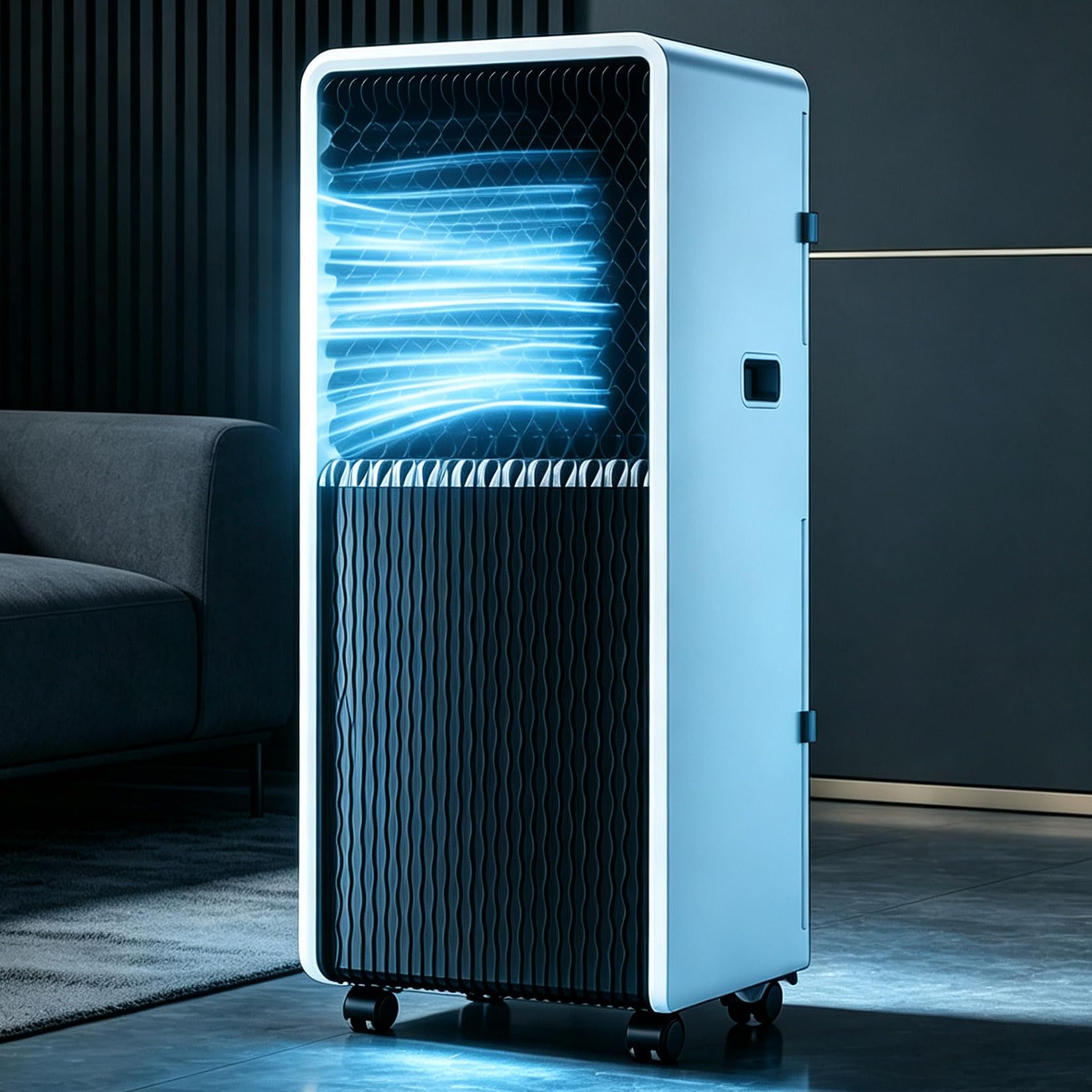 Climatizzatore portatile da 18000 BTU, con ruote, telecomando, 3 in 1, per soggiorno, ufficio, casa, palestra, garage, raffreddamento rapido per stanze fino a 100 m, solo raffreddamento, 12000