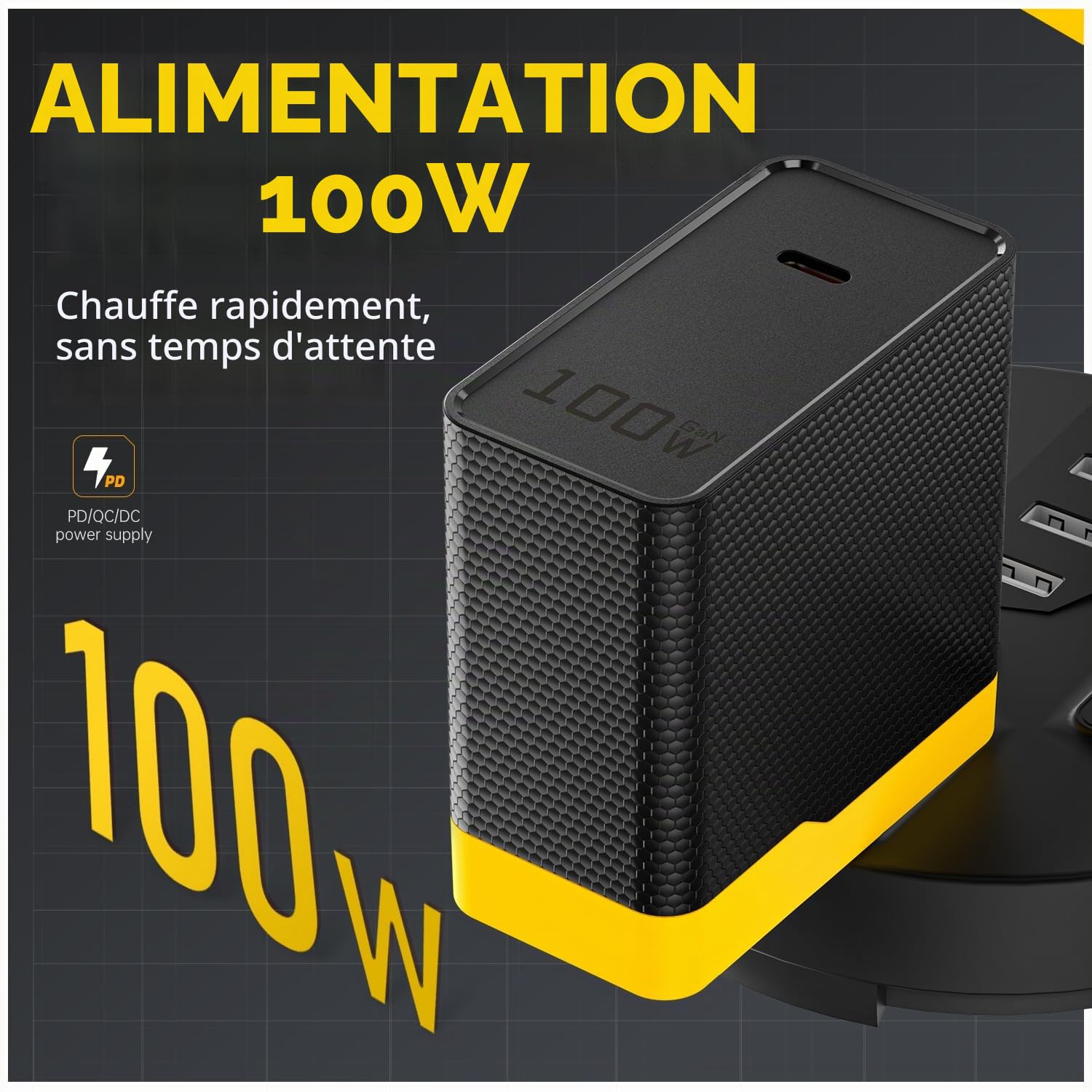 FNIRSI HS-02B Kit de fer à souder filaire portable 100 W, chauffage rapide 2S, 100 à 450 °C, 3 groupes de température préréglée, 3 pointes de soudure 210, stylo de fer à souder numérique intelligent