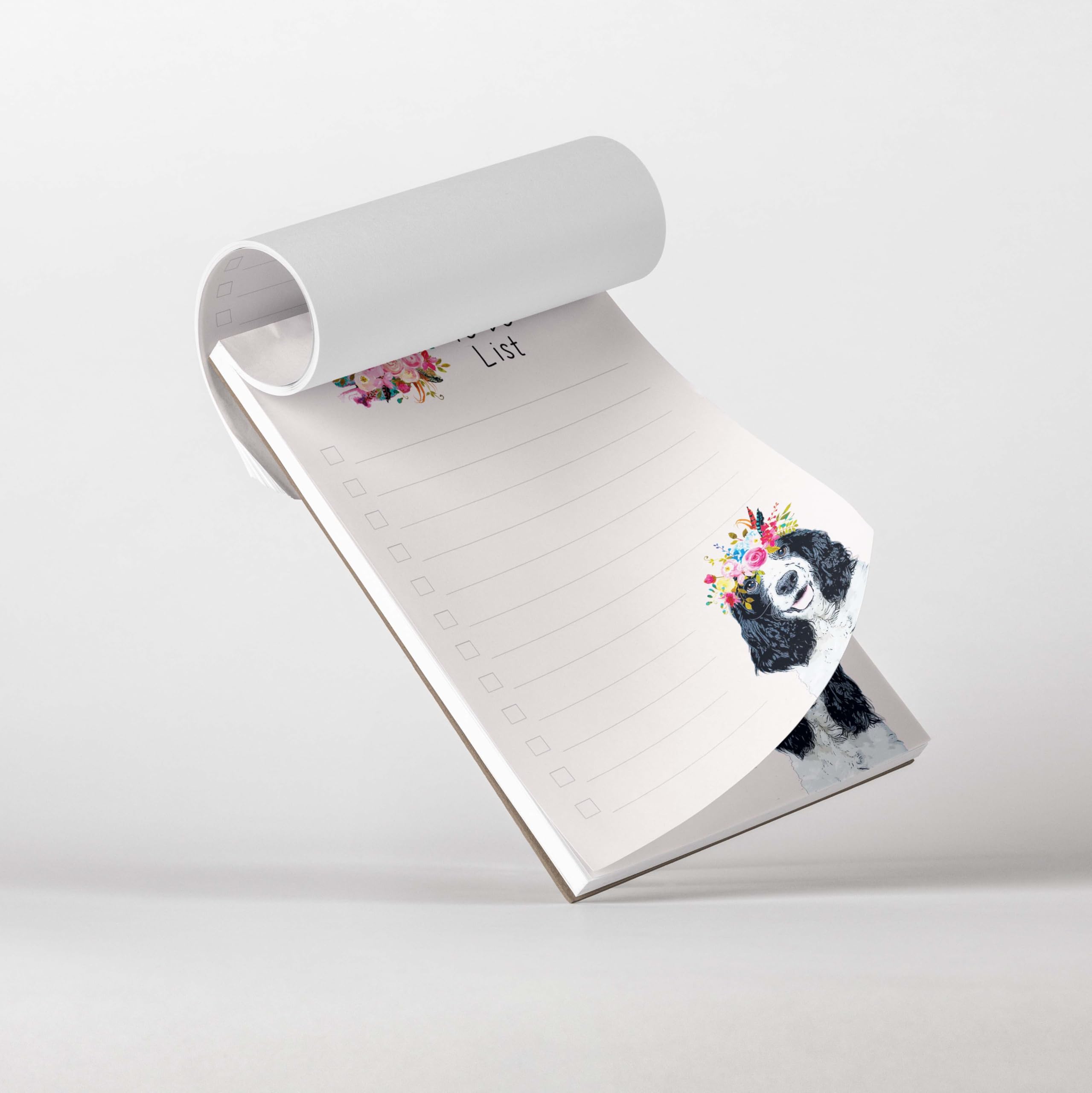 Curled Up Cocker Spaniel To Do List Notepad, A6 50 Tear Off Pages, Cocker Spaniel Gifts, Notes Organiser - Image 3