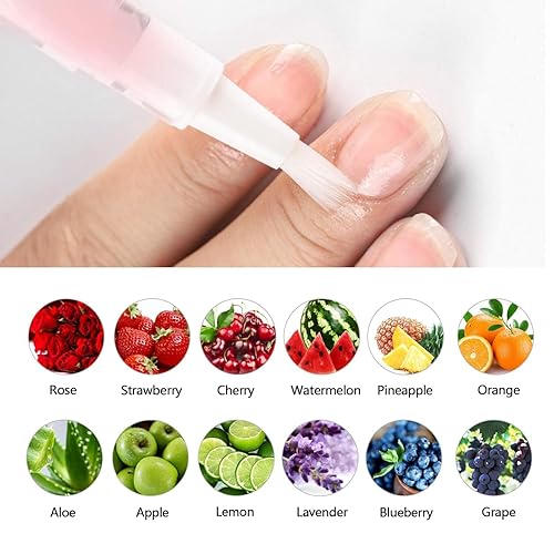 Miniatura 2 de AIJIMEI 12 bolígrafos de aceite para cutículas de uñas, bolígrafo de aceite de uñas, esmalte nutritivo de uñas con vitaminas, gel hidratado,
