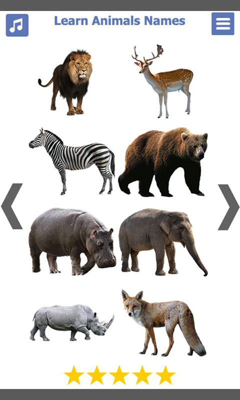 Learn Wild Animals Names And Sounds With Cartoon Early Learning