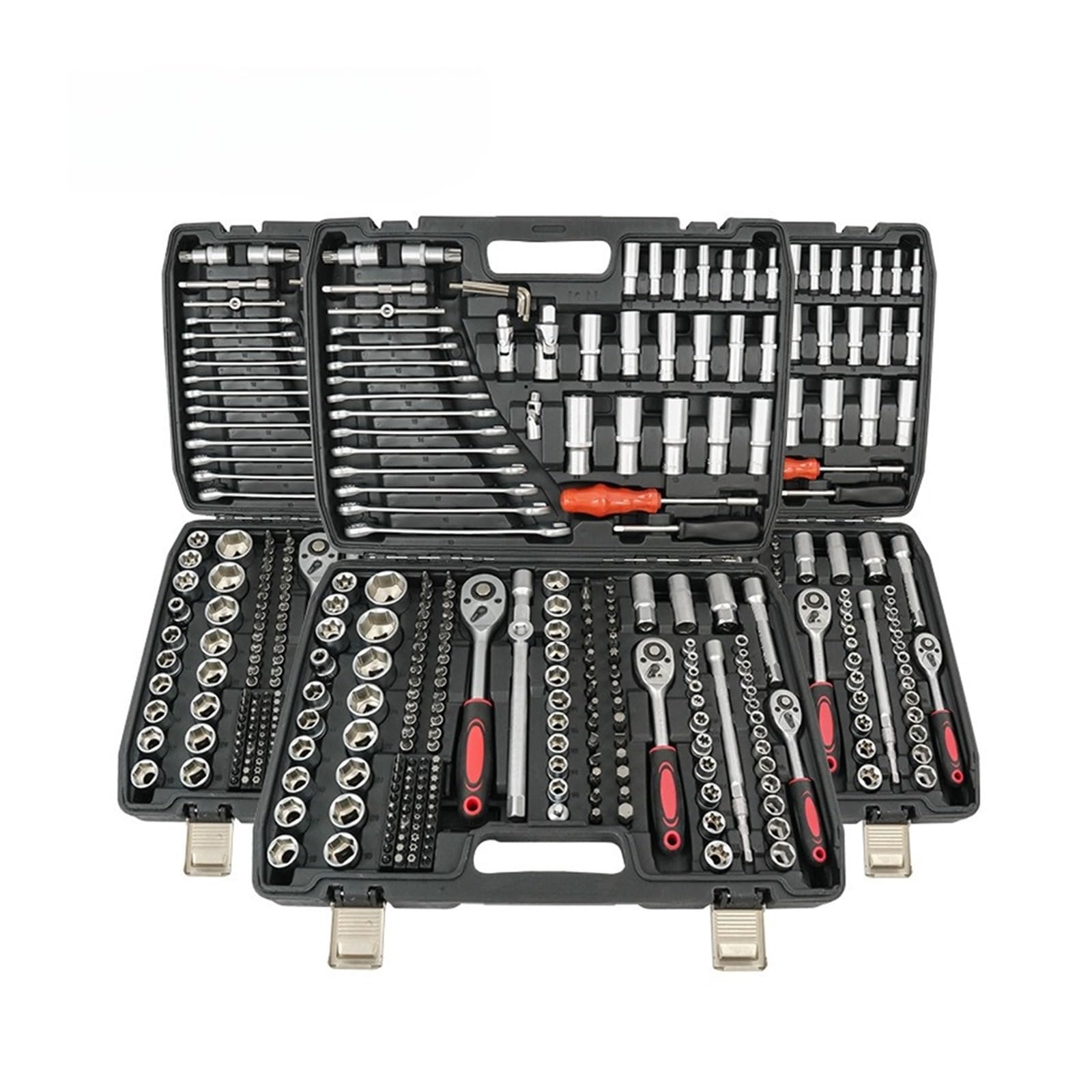 BCXZPPQDL 216pc Socket Wrench Set, Ratchet Wrench Tool Sets, Mechanical and Automotive Repair Combination Socket Ratchet Wrench Set