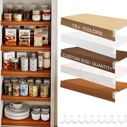 5 Pcs Custom Size Shelf Covers for Wire Shelving, Waterproof PVC Moisture-Resistant & Removable Wire Rack Covers for Kitchen Closet Bathroom Office Shelves