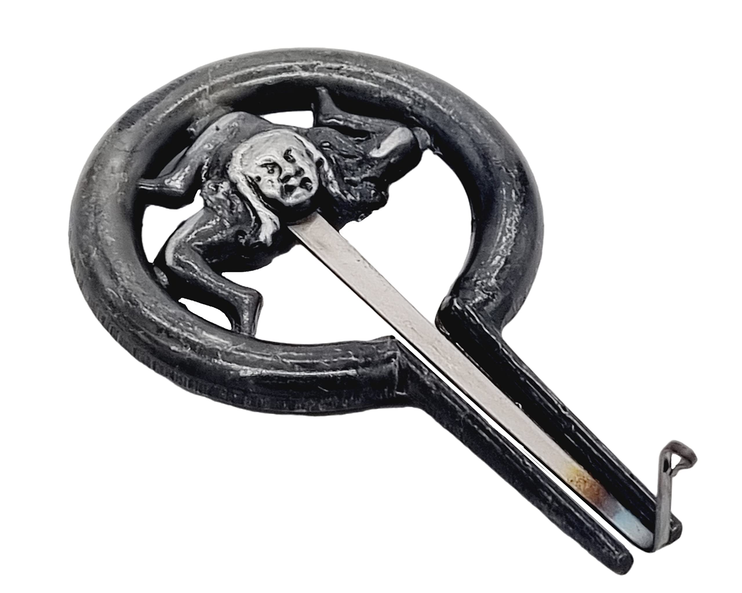 Sicilia Bedda - Marranzano Siciliano Originale - Scacciapensieri Siciliano - Prodotto Artigianale in Ghisa (10 CM, GHISA NERO TRINACRIA)