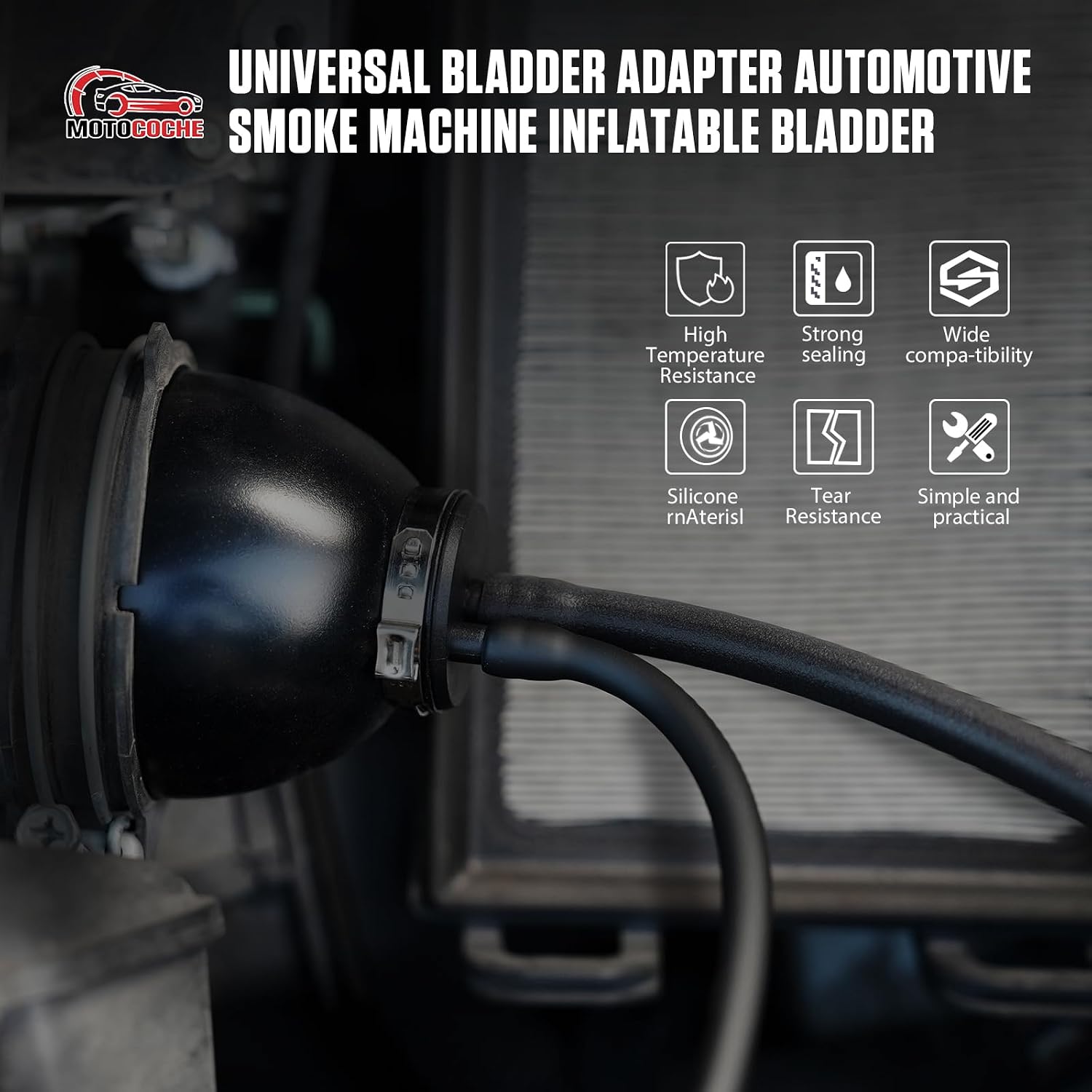 EVAP Leak Test Adapters Inflatable Intake Bladder Smoke Machine | nflatable intake bladder & EVAP leak test adapters, compatible with automotive smoke machine for fuel system leak diagnosis
