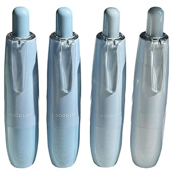 4-Pack Retractable Double Sided Tape Pens - 6m/236in, Dot Tape Roller for DIY Crafts, Scrapbooking, Gift Wrapping, and Office Use Blue