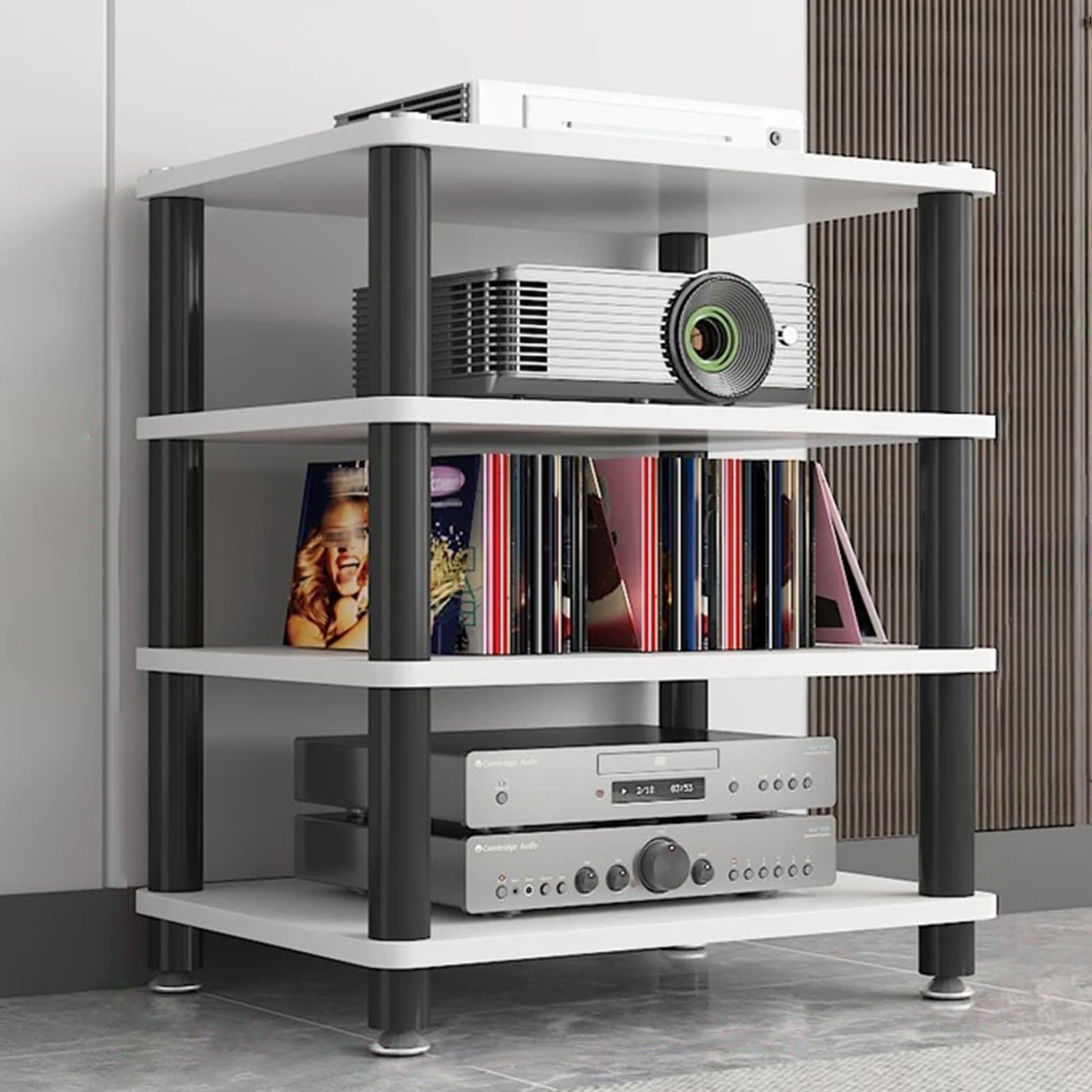 Meuble rack audio à étagères : le support rangement parfait pour sublimer votre console de jeu