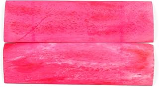 Hot Pink Camel Bone Knife Handle Scales, 4-1/2" x 1-1/4" x 3/16" (Pair of 2) - Texas Knifemakers Supply
