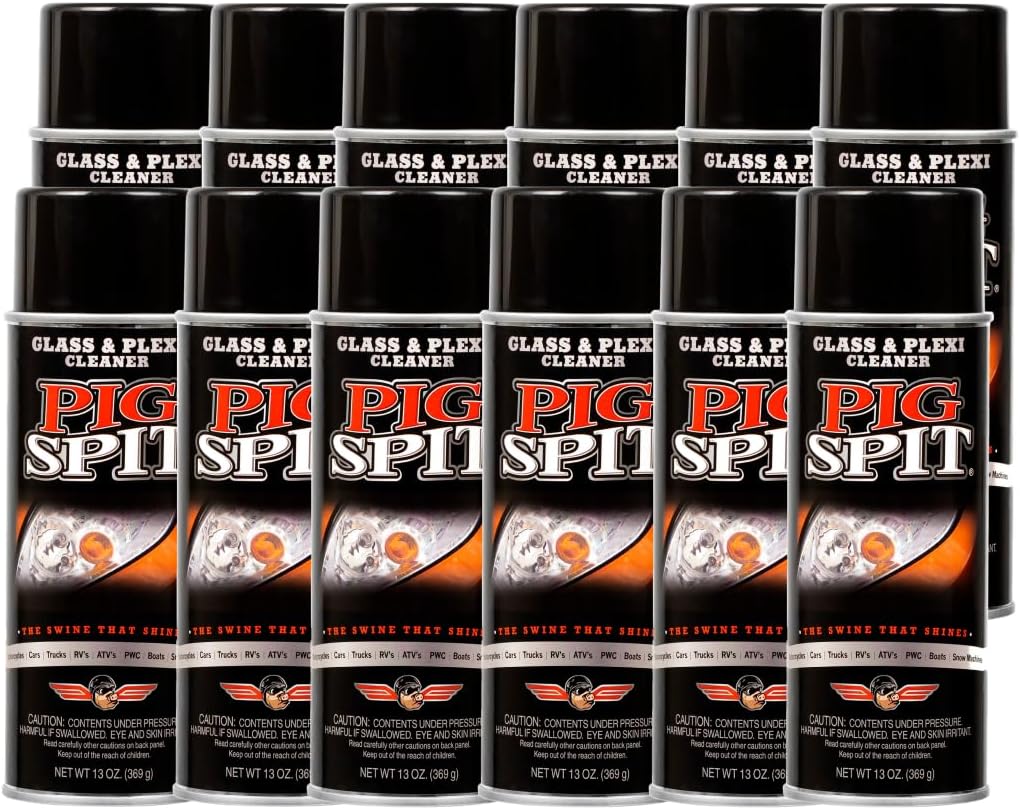 Glass and Plexi Cleaner for a Streak-Free Shine for Home and Automotive Use | 13 oz.| 6-Pack