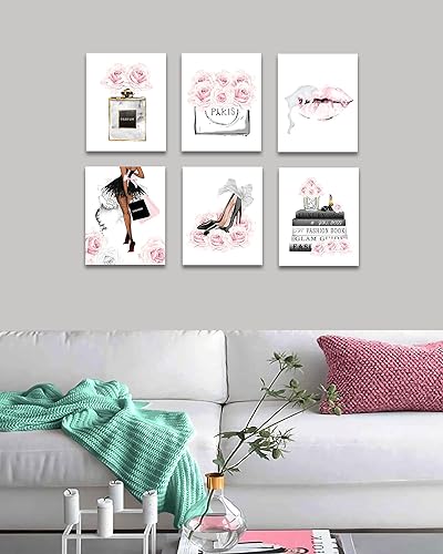 Miniatura 3 de Drsoum Glam - Decoración de pared gris a la moda, arte de pared para mujer, arte de pared plateado femenino para sala de belleza, arte para oficina,