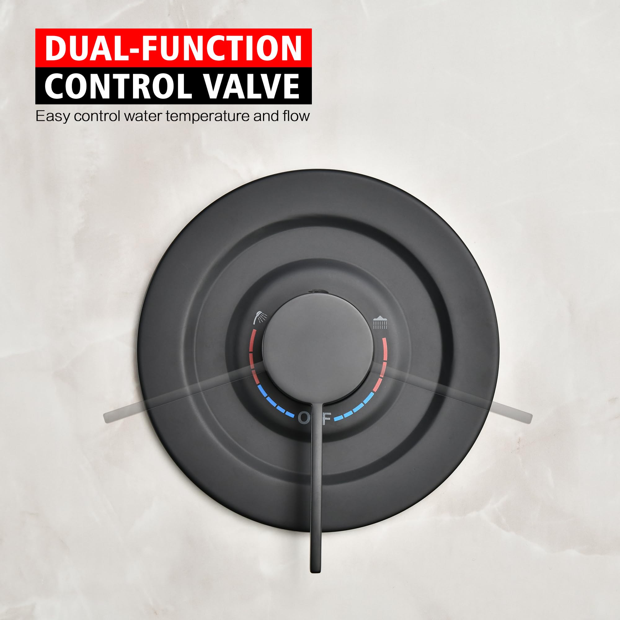 Sumerain Matte Black Shower System -6 Sumerain Matte Black Shower System -6