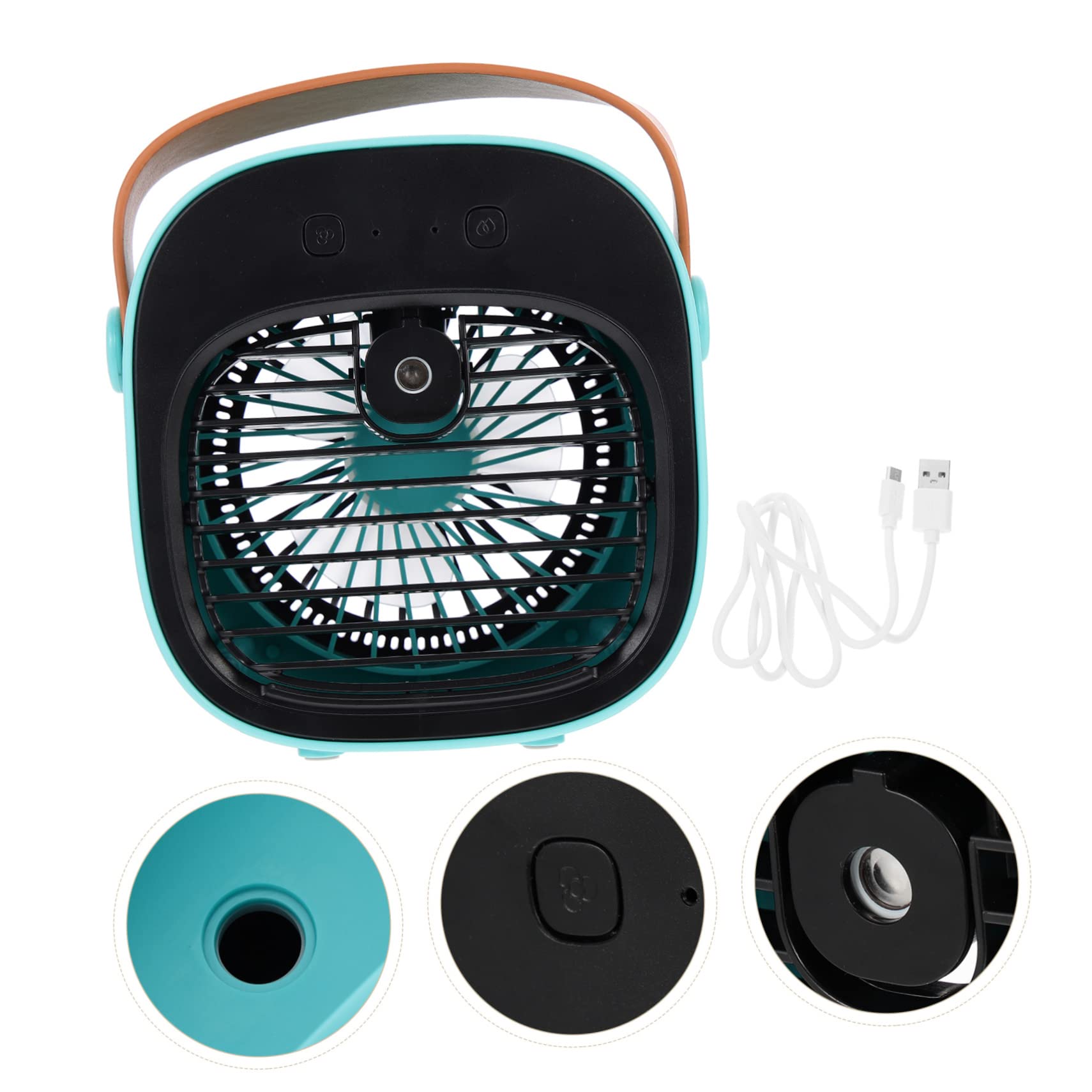 Ventilatore USB da Scrivania Mini Funzione Spray, Ventolino da Ufficio Silenzioso Batteria 4000mah, Ventilatore Portatile per Casa e Ufficio