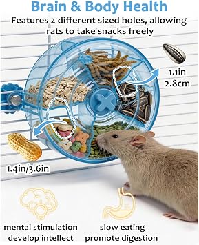 Rotating Rat Foraging Toy, Boosts Mental & Digestive Health