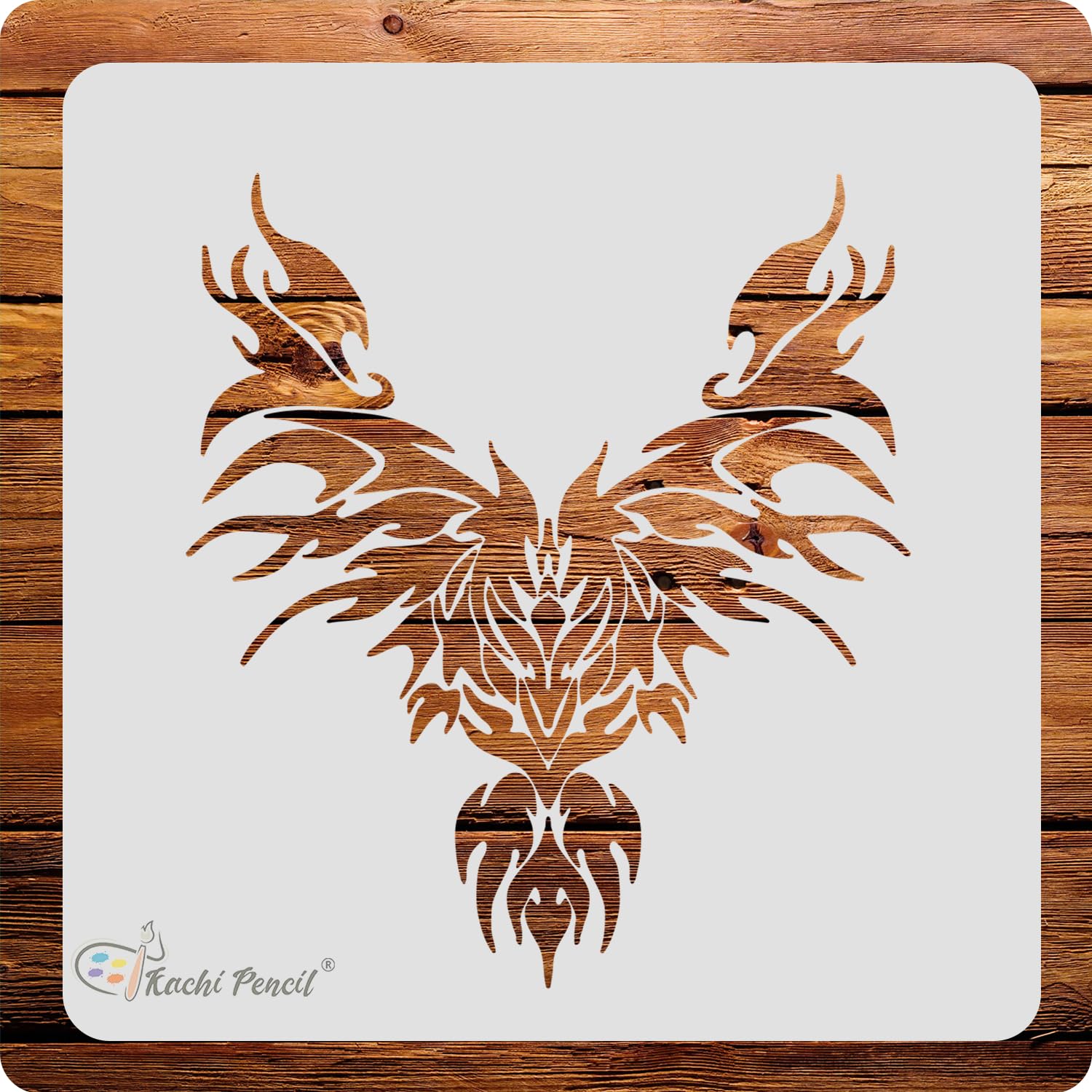 Eagle Design Art and Craft Stencils for Painting, Size 6 x 6 inch Reusable Stencil for Painting, Fabric, Glass, Wall Painting, and Craft Painting