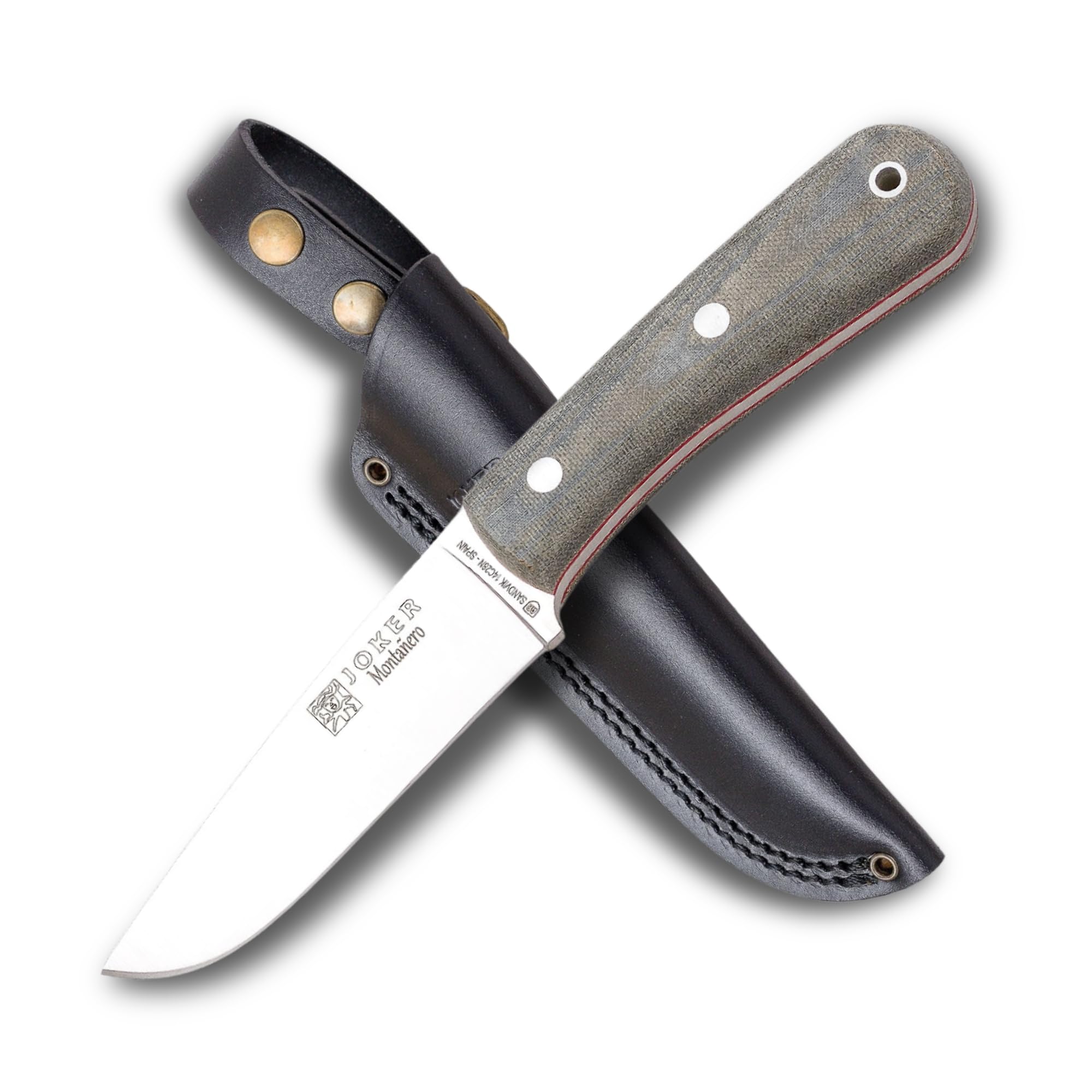 joker Coltello da caccia Mountaineer CV134, mango Tela Micarta