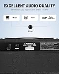 Donner DKA-20 Keyboard Amplifier 20 Watt Keyboard AMP with Aux in and Two Channels, Bass Guitar Amp, Piano Amplifier, Electronic Drum Speaker Support for Microphone Input