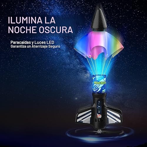 Miniatura 2 de Lanzacohetes para niños, juguete de cohete de aire motorizado de lanzamiento automático, juguetes al aire libre para edades de 8 a 12 años