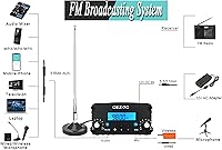 Vista 2 de 1000 Meters FM Transmitter,1/7W Long Range FM Broadcast Transmitter for Drive-in Movie, Church Parking Lot, Lights Fireworks Show,Fireworks