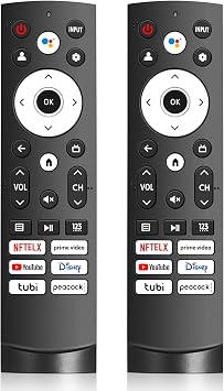 Pack of 2 Replacement Remote Control for Hisense Smart Google TV
