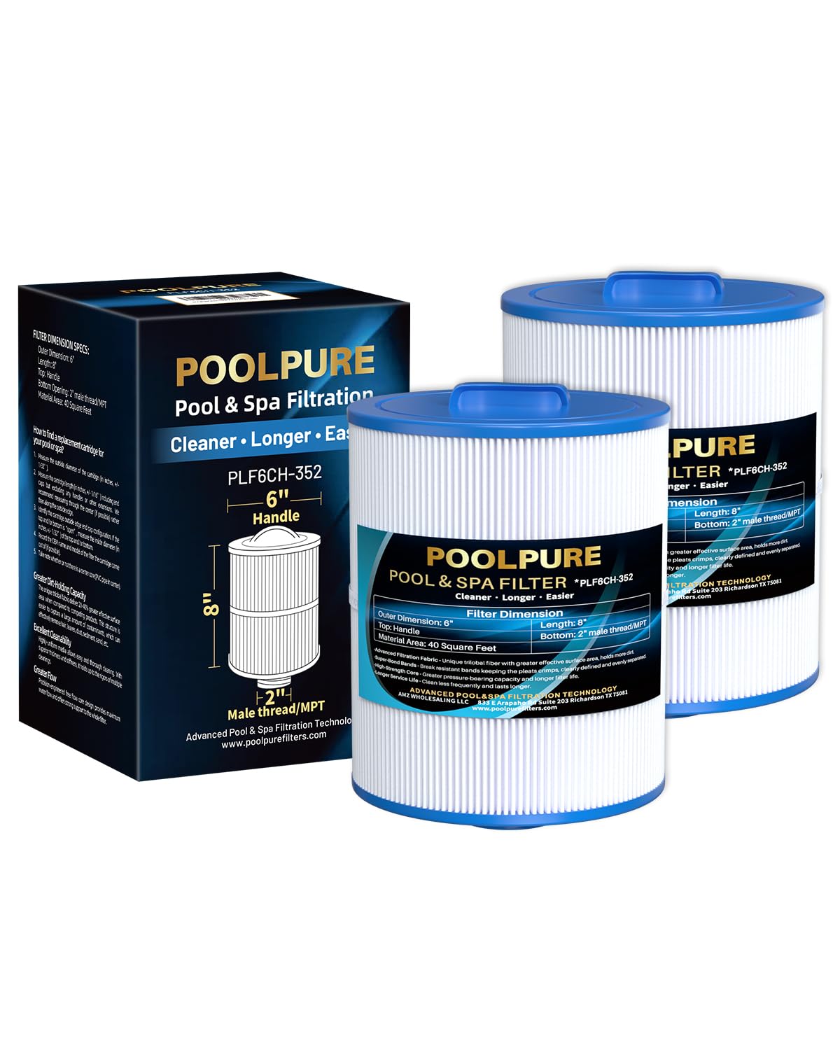 Filtre pour jacuzzi 6CH-352 pour retrouver une eau propre de spa