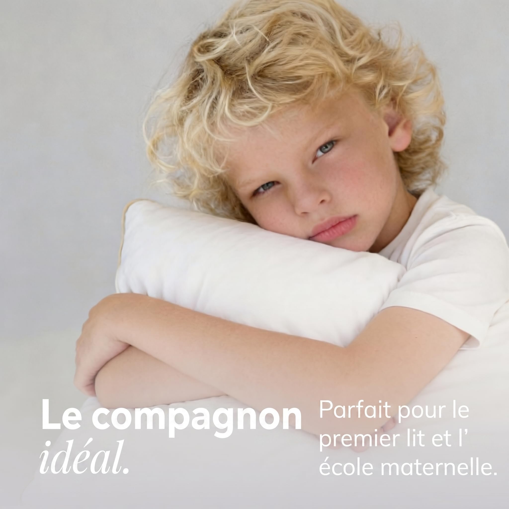 Oreiller Enfant Vitapur MemoDream Junior, Mousse Mémoire de Forme Hypoallergénique, Doux, Lavable, Certifié Oekotex-100, de 3 Ans, 30x50x9 cm.