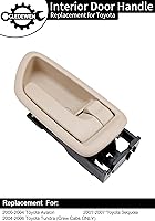 Vista 2 de Gledewen Manija de puerta interior con bisel, compatible con Toyota Avalon Sequoia Tundra Crew Cabs 2000-2007, beige, delantero/trasero