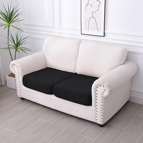 Miniatura 7 de hyha Fundas de cojín impermeables para sofá, fundas de cojín lavables, fundas elásticas de tela jacquard gruesa, fundas de sofá para mascotas con