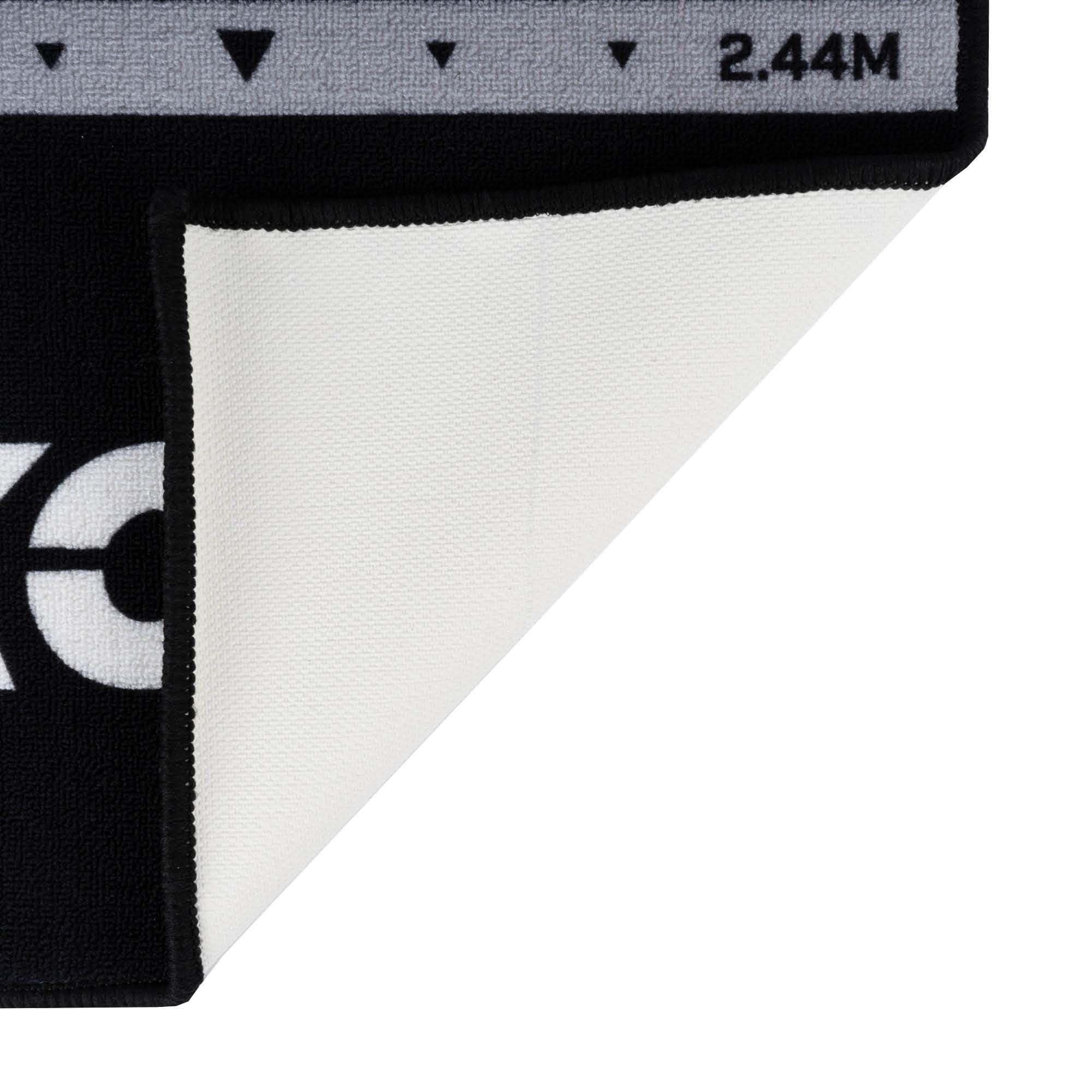 KOTO - Tapis Checkout Noir, 285 x 60 cm + Oche INCL. Indicateur de Score, Tapis de Fléchettes Antidérapant