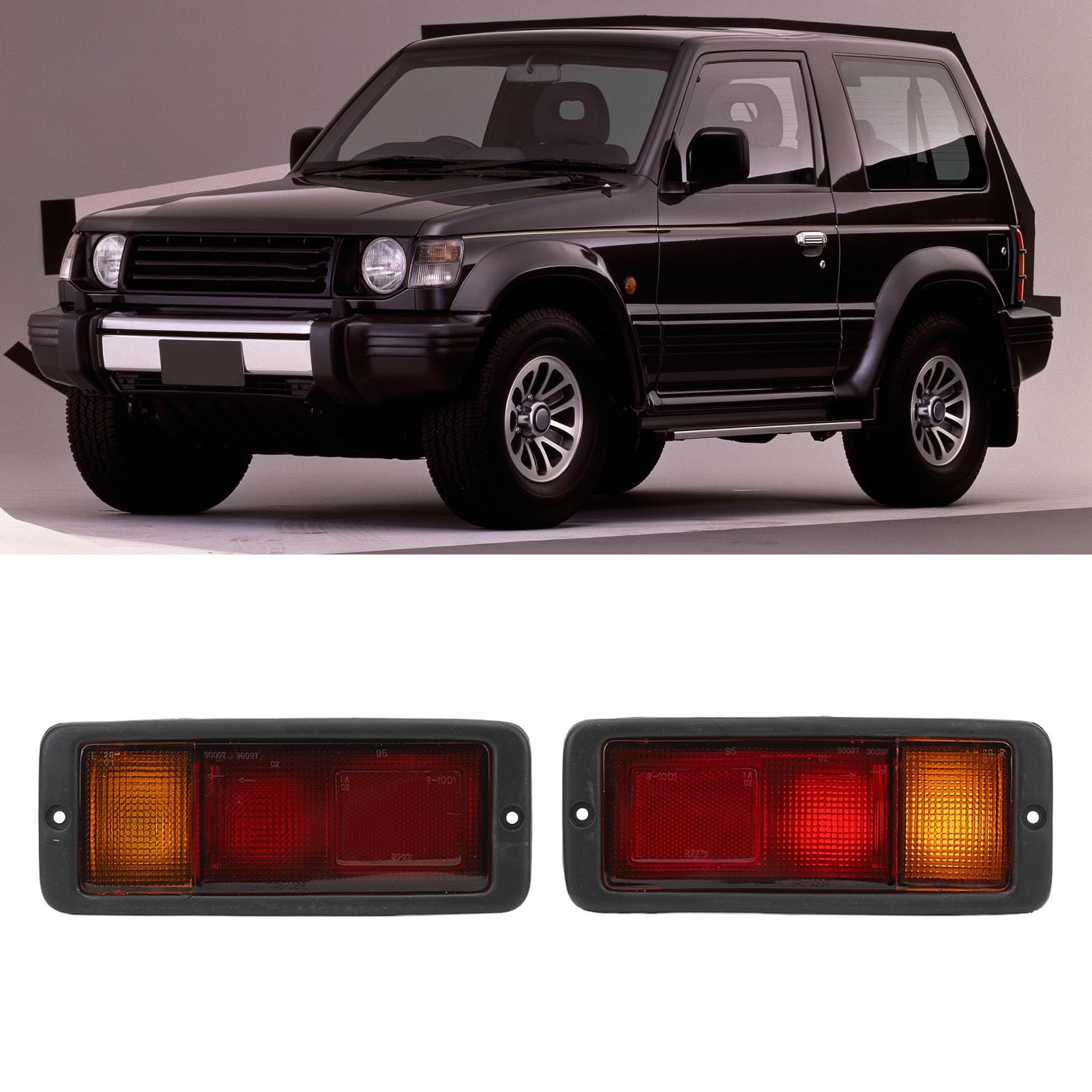 Yctze 1 Paio di Fari Fendinebbia per Paraurti Posteriore MR124964 Sostituzione della Lampada Fendinebbia per Paraurti Posteriore per Pajero Montero Shogun Dal 1991 Al 1999 Luci Esterne