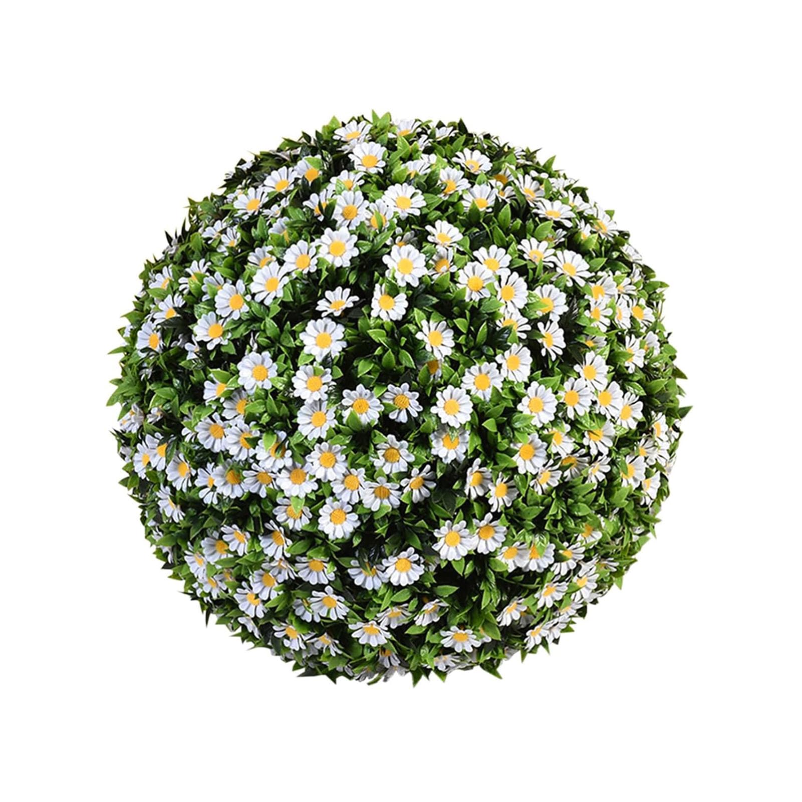 Palla Da Taglio Della Pianta Artificiale Margherita, Palla Di Pianta Artificiale Sospesa, Palla Con Decorazione, Palla Di Pianta Artificiale Interno Ed Esterna, Decorazione Da Giardino Pe(Size:9.84in)