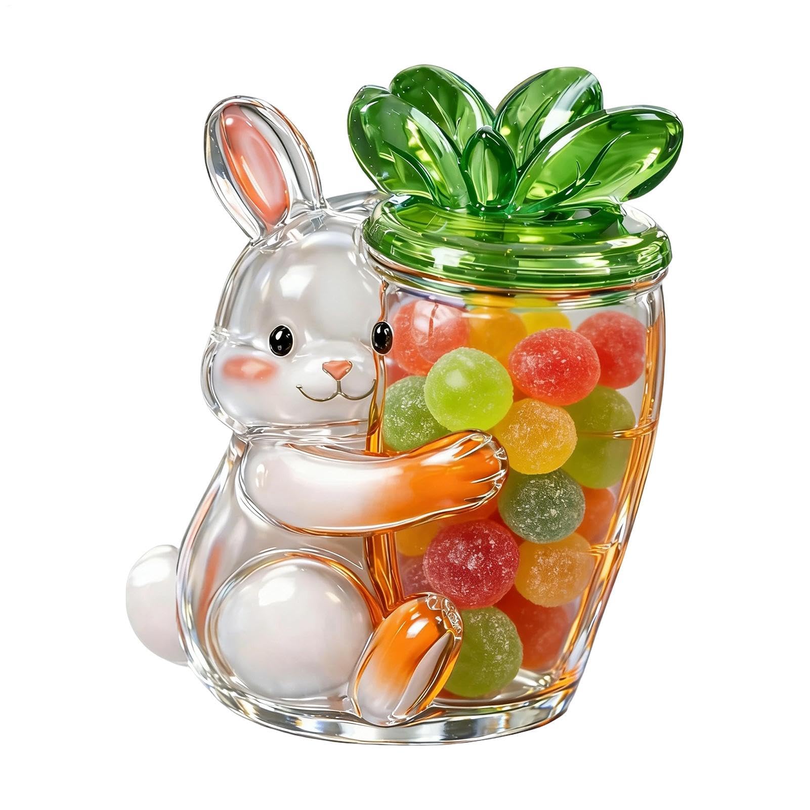 Tarro de exhibición de dulces de primavera con tapa decorativa para casa