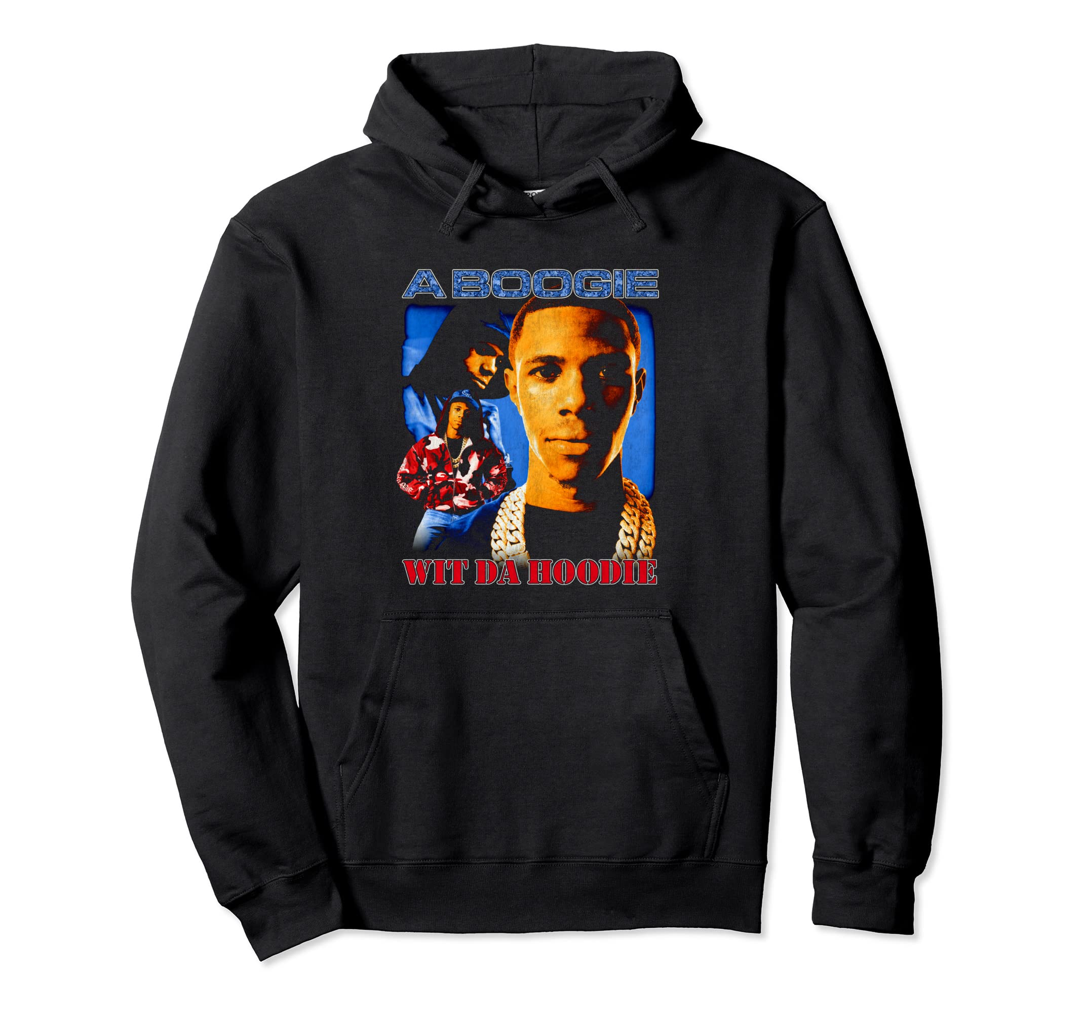 A Boogie Wit da HoodieCollage Black Pullover Hoodie