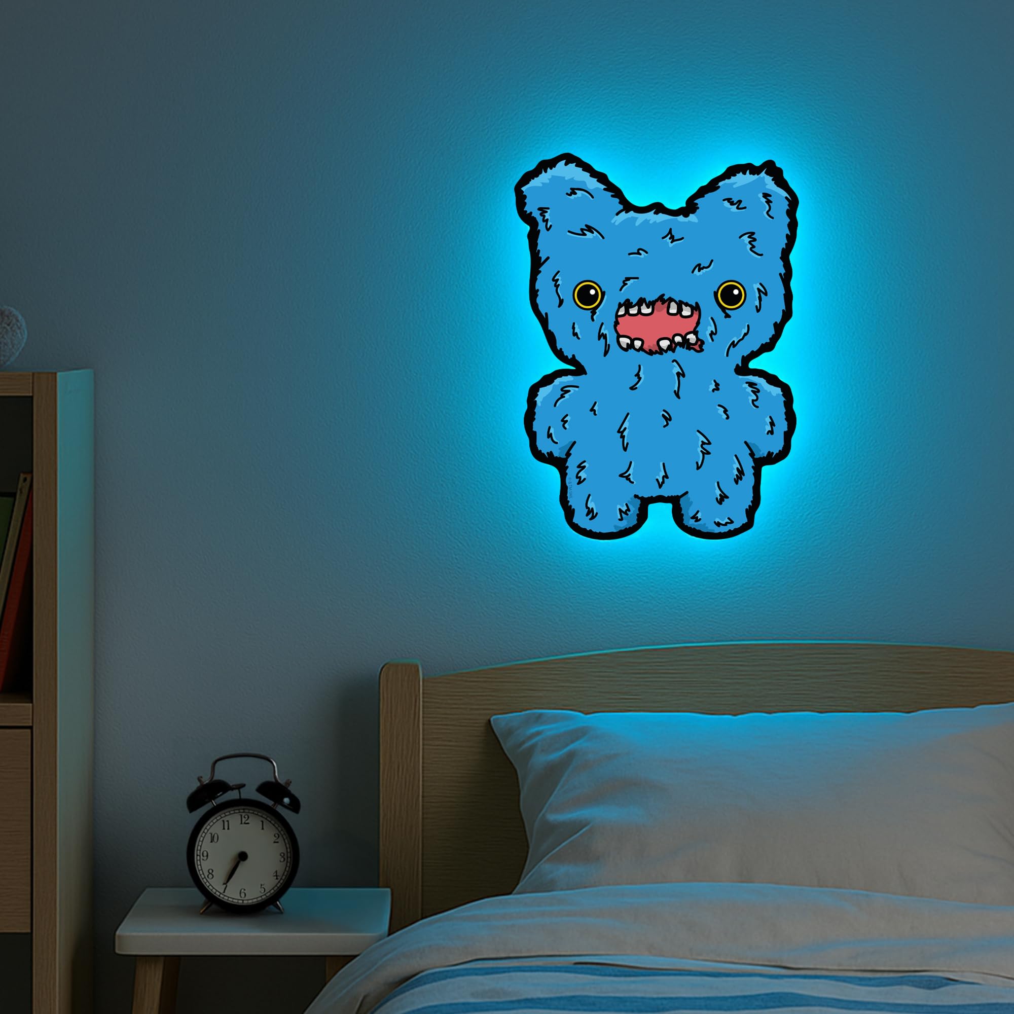 Themed Fuggler Blue Screech LED Backlit Wallpop