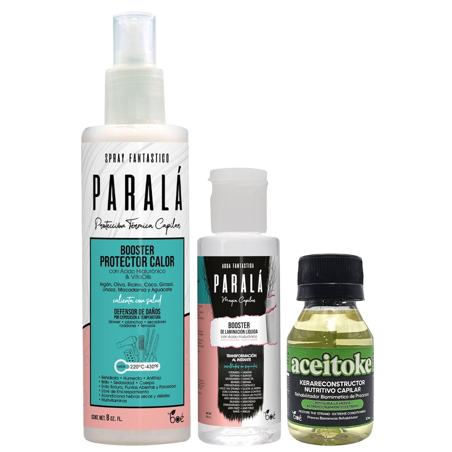 Hair Reset Super Set – 3-Step Hair Recovery Kit with Heat Protectant Spray, Lamellar Treatment & Keratin Reconstructor – Anti-Frizz, Repair, Shine & Strength for All Hair Types