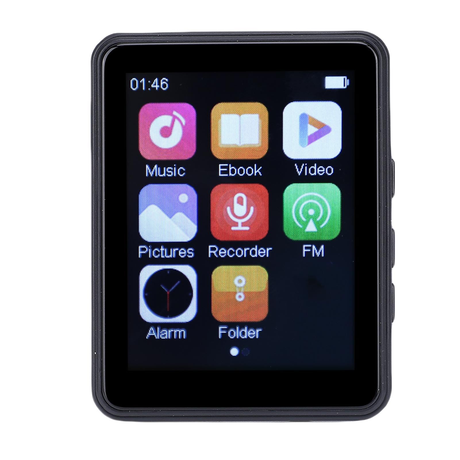 Lettore musicale touch screen Lettore multimediale 2 Touchscreen completo da 4 pollici Altoparlante integrato Lettore musicale digitale con lettore FM elettrico Libro