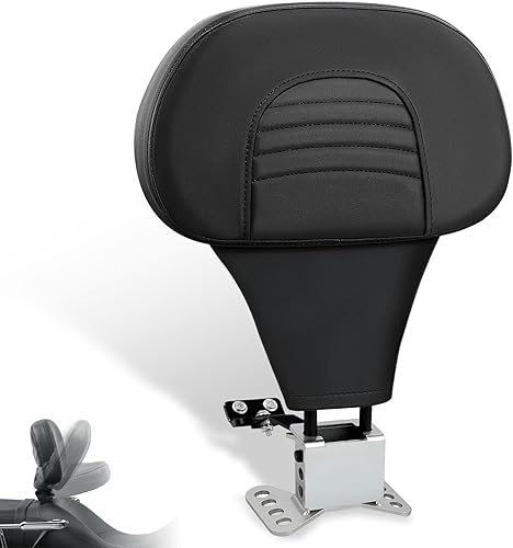 Miniatura 8 de FOVPLUE Respaldo Ajustable para Pasajero, Almohadilla Desmontable para Respaldo del Conductor Enchufable con Kit de Montaje para Harley Touring