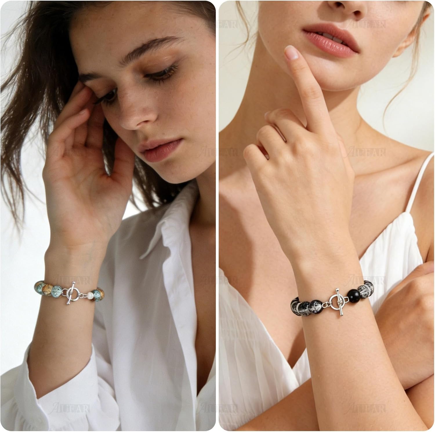 AUEAR, Bracelet Toggle Clasps for Jewelry Making Bracelets Necklace DIY Crafts (Silver, Circle Shaped, 50 Set) - Image 4