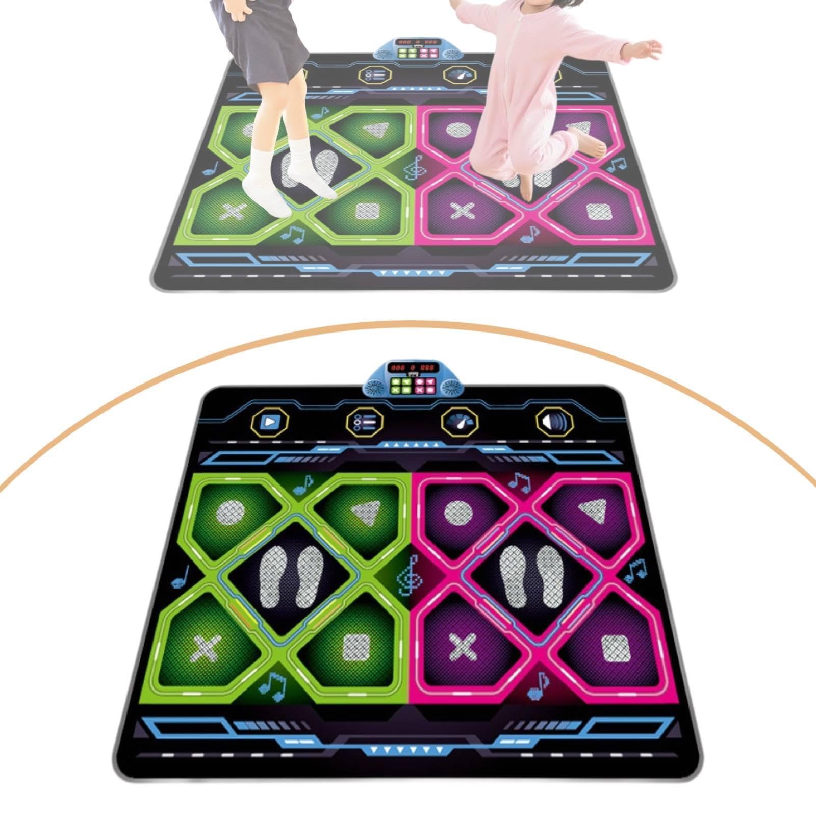 Milageto Tappetino da Ballo per 2 Giocatori, Divertente, interattivo, Portatile, Pratico, Facile da Usare, Resistente, Ideale Come Regalo.