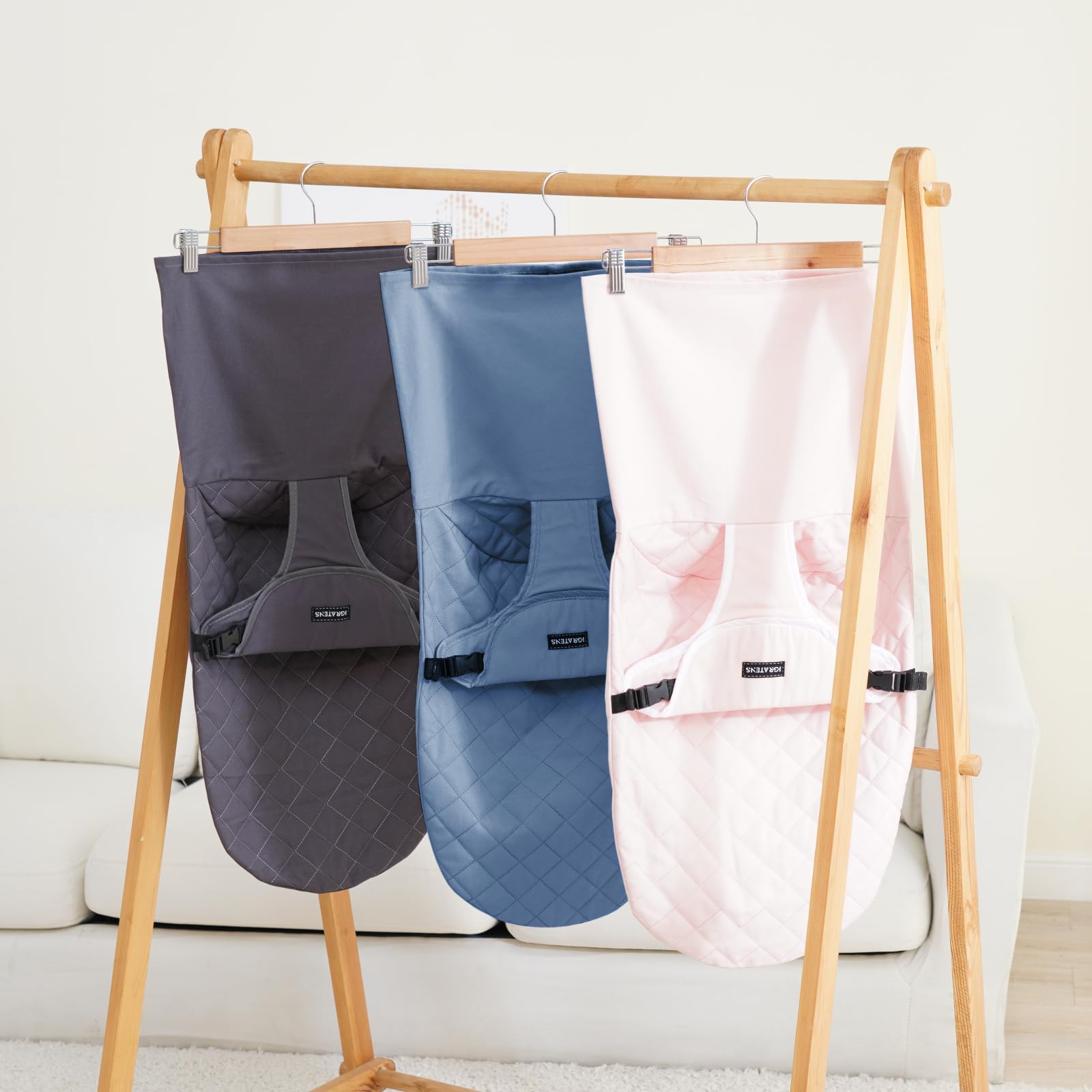 iGRATENS Siège en tissu pour transat | Housse pour transat Baby Bjorn Balance Soft & Bliss, 100 % coton, douce pour la peau, lavable en machine, bleu