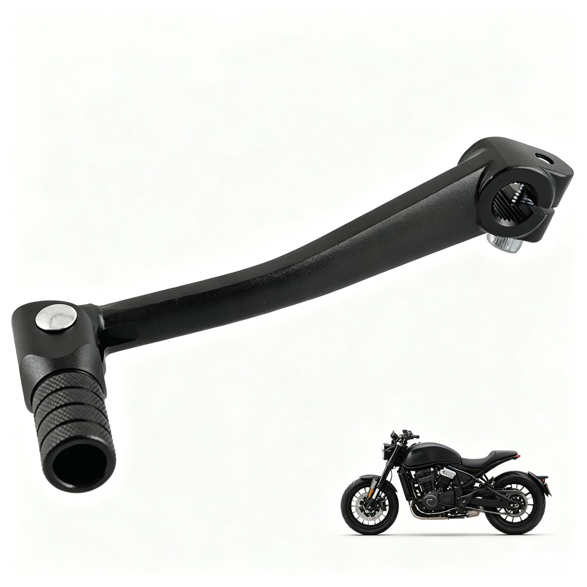UTLODY Motorcycle Gear Shift Lever for Honda Giorno 2000-2026, Foldable Aluminum Alloy Durable Peg Shifter Accessories(Black)