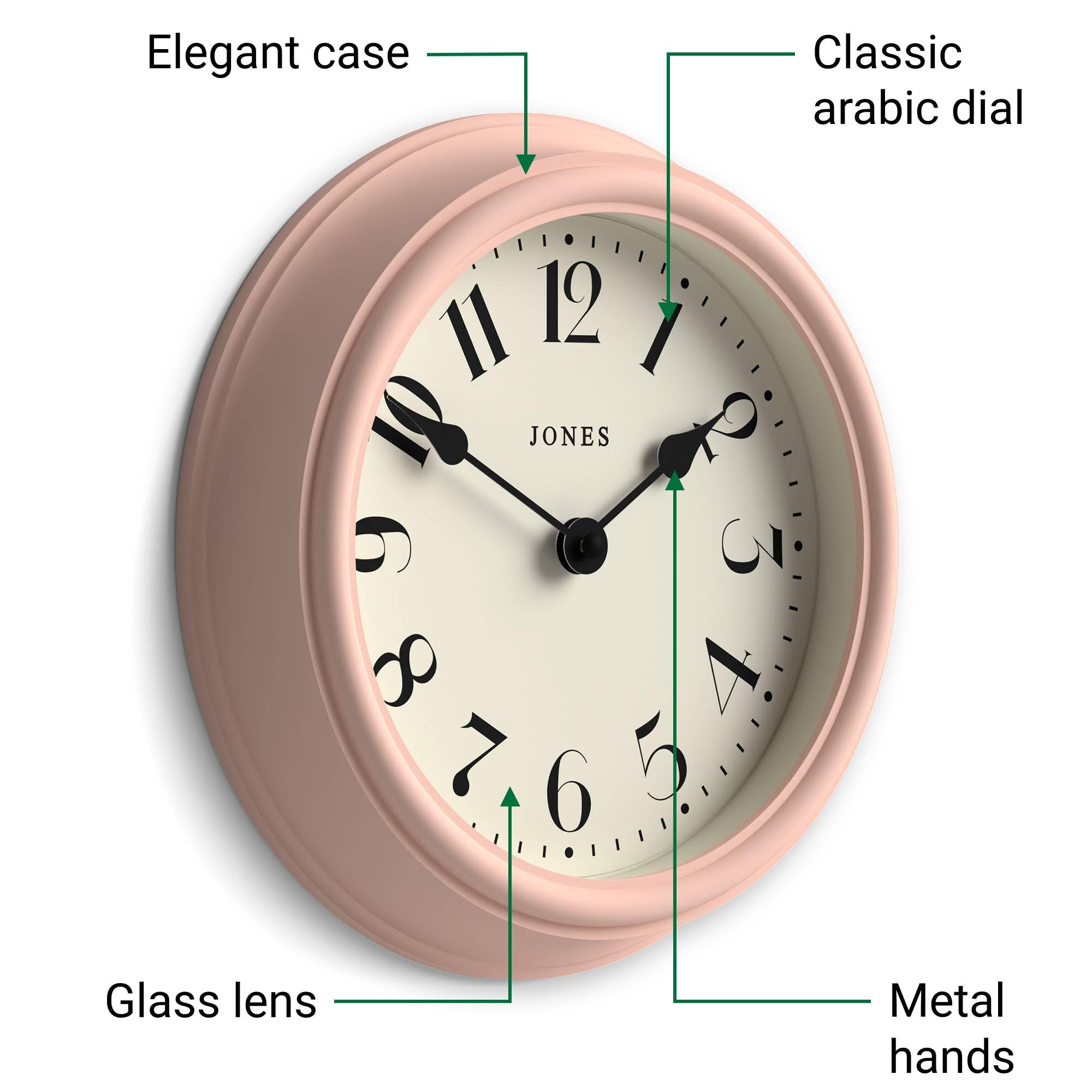 Amazon.com: JONES CLOCKS® Frieze wall Clock | Small Elegant
