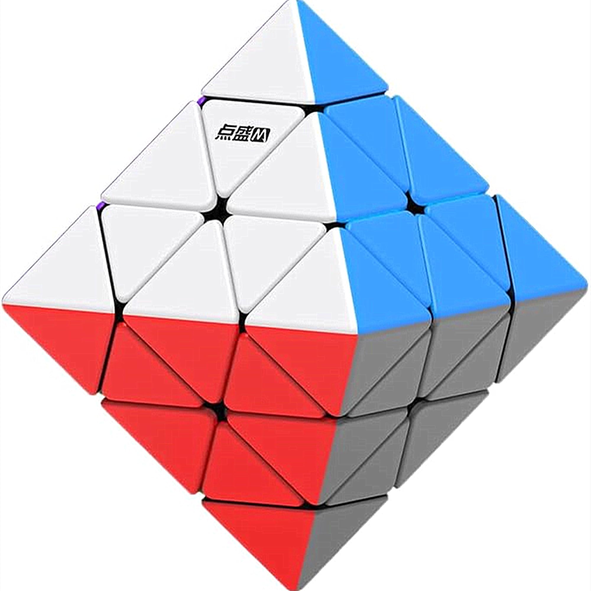 XMDCuber DianSheng FTO Face Turning Octahedron Magnetic Speed Cube, Magnetic Octahedron Stickerless Black Middle Version of Speed Cube