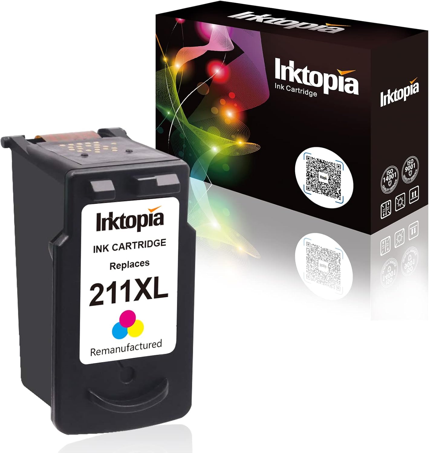 Inktopia Remanufactured Ink Cartridge Replacement for Canon CL-211XL 211XL 211 XL Single Pack (1 Tri-Color) for Canon PIXMA MP495 IP2700 MP490 MP480 MP280 MX330 MX340 XM410 MX420 MX350 Printer